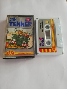Jan Tenner Folge 9 Invasion der Androiden 4-fach Silber geschraubt Weiß mit Grauen Aufkleber 4.27709 CD Kiosk (Innencover und Seite 1 der MCbeschrieben)